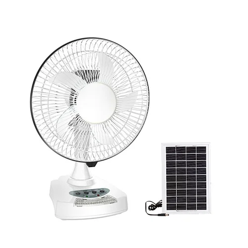 rechargeable solar table fan